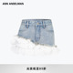 新款 设计师ANN ANDELMAN拼接短裙解构蛋糕裙烫钻牛仔半身裙秋季