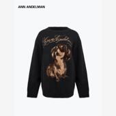 设计师ANN ANDELMAN腊肠狗毛衣宽松开衫