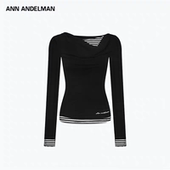 ANN 上衣T恤内搭可外穿打底衫 ANDELMAN2026早春新款 斜荡领长袖