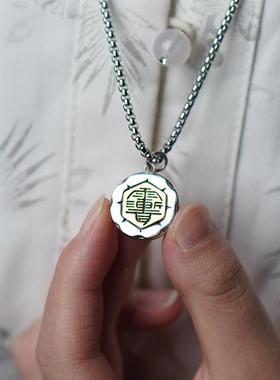 小众复古百搭银吊坠项链