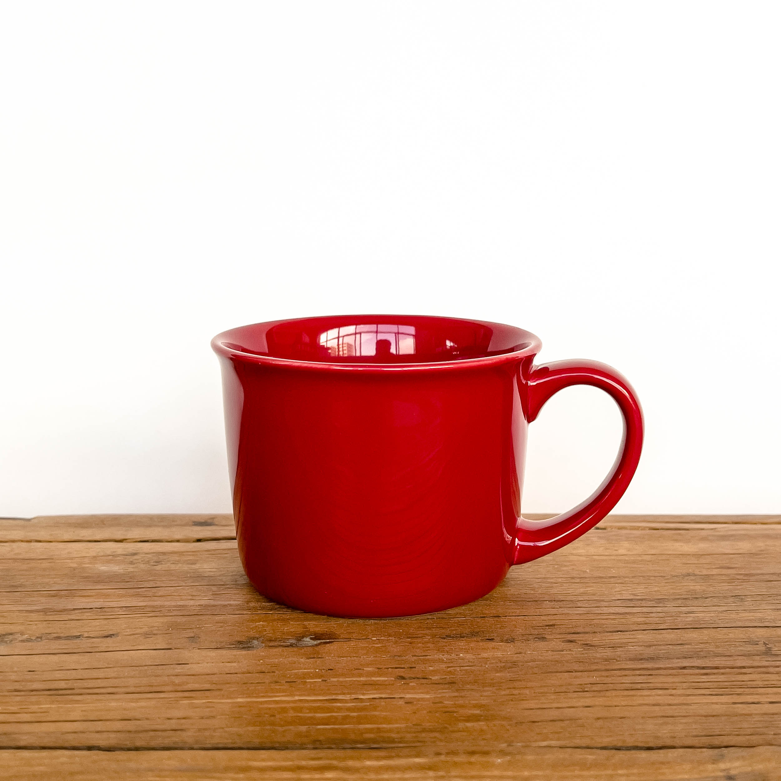 红色水杯马克杯300ml咖啡杯