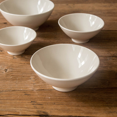 汤碗陆升建白透明釉原标一级品