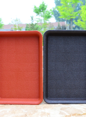 长方形花盆托盘加厚塑料接水盘多肉花托底盘树脂花盘盆景底座底托