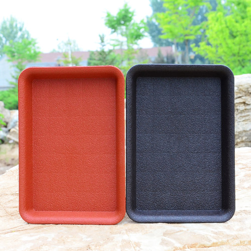 加厚花盆托盘长方形塑料盆景底座