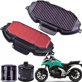 适用摩托车本田NC700X S大鲨鱼NM4空气滤芯滤清器机滤空滤 NC750X