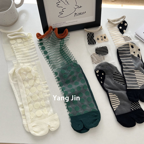 女春夏季玻璃丝薄款分趾袜女袜