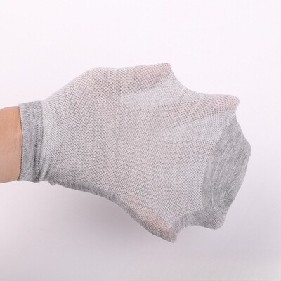 袜子男士短袜女生夏季薄款网眼船