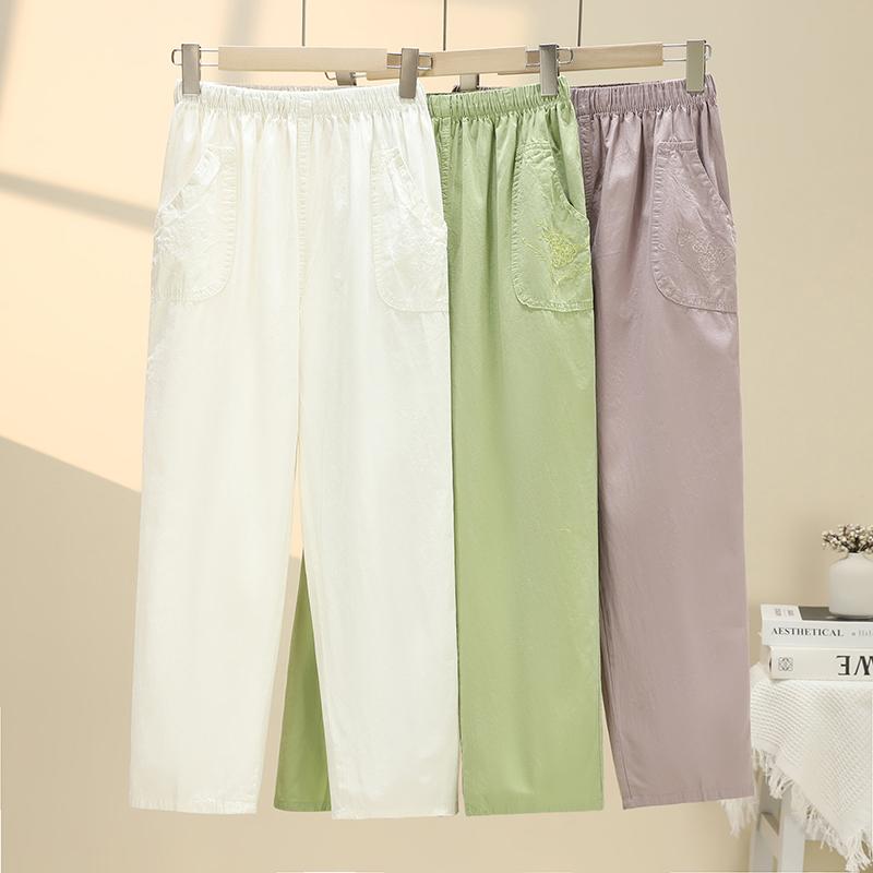 妈妈裤子夏季薄款中老年女裤