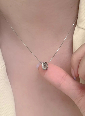 S925纯银小蛮腰项链春夏百搭吊坠