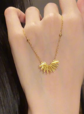 爆闪太阳花吊坠项链女2026新款