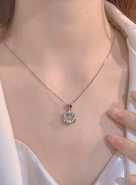 925银跳动的心项链轻奢小众颈链