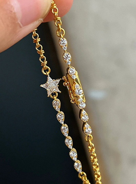 S925纯银星星手链轻奢高级感