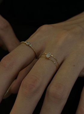 水滴双层戒指女2025新款秋冬指环