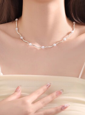 S925纯银项链2024新款爆款春夏季