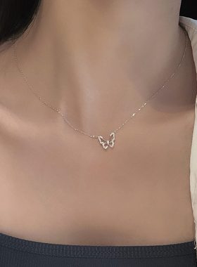 高级感蝴蝶项链女轻奢小众设计