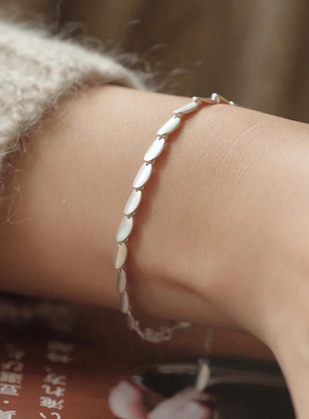 古法磨砂哑光鱼鳞手链女2025新款