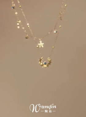 金色太阳花星星项链小众设计颈链