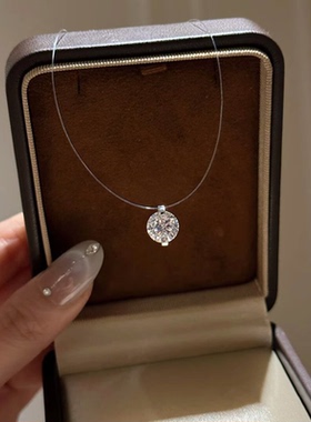 爆闪仿单钻项链女简约吊坠