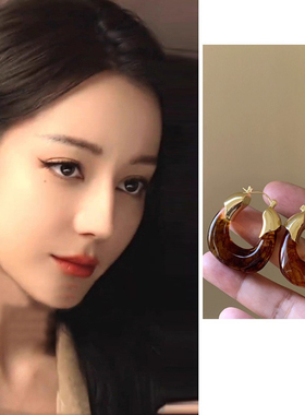 迪丽热巴同款耳环女2025新款耳扣