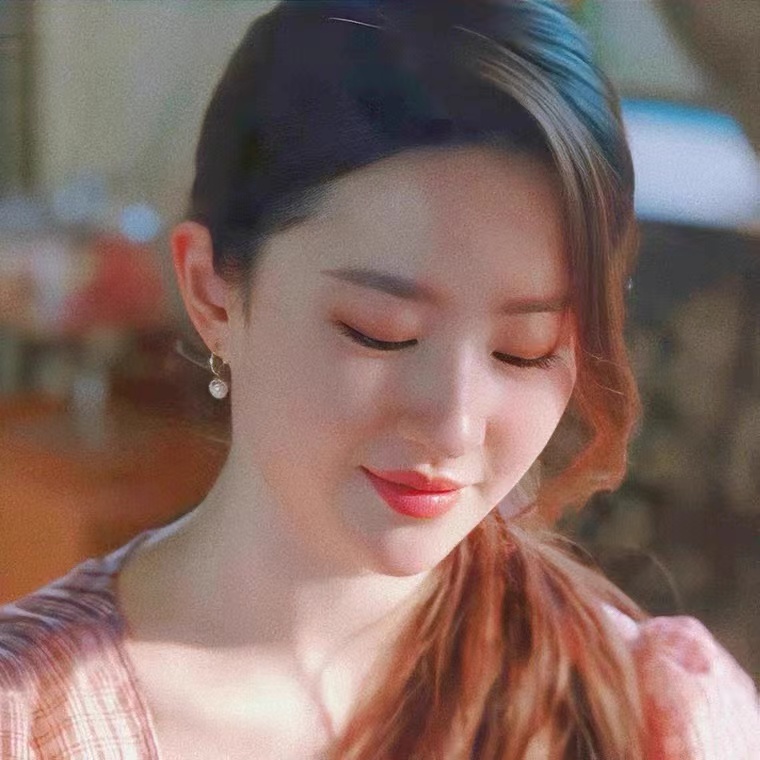 刘亦菲许红豆同款素圈珍珠耳环女