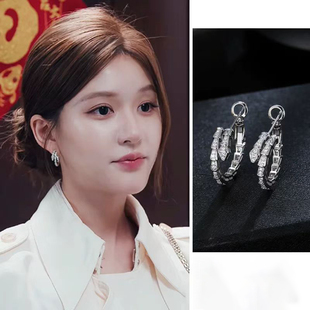 许我耀眼赵露思许妍同款 高级感小众耳钉耳饰女 蛇形耳环女2025新款