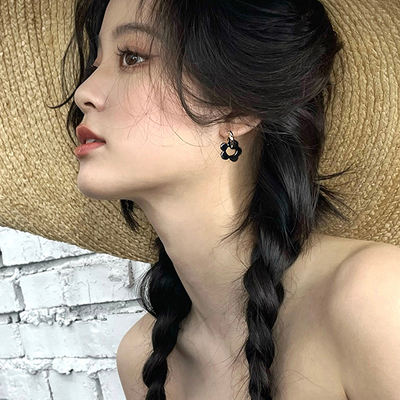 欧阳娜娜同款耳环女花朵耳圈甜酷