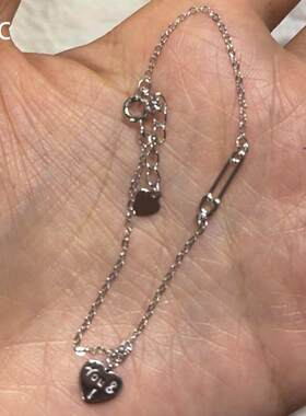 爱心回形针手链女2026新爆款