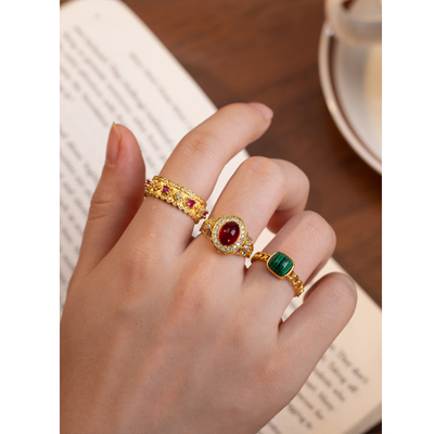 中古vintager仿红宝石戒指