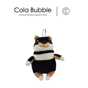 日本shinada global正版柴犬秋田犬黑柴公仔玩偶毛绒包挂件小挂饰