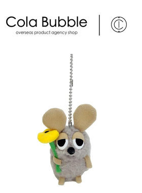 日本sunarrow正版复古黄色田鼠公仔玩偶毛绒包包挂件钥匙扣小挂饰