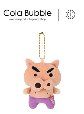 日本Sanei Boeki蜡笔小新左门卫肥嘟嘟小猪公仔玩偶毛绒包包挂件