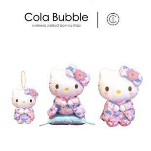 富士山樱花和服凯蒂猫公仔玩偶娃娃毛绒玩具 日本hellokitty正版