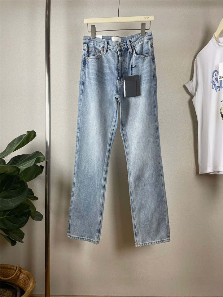 经典款美式高腰窄版小直筒牛仔裤女宽松显瘦浅蓝色长裤子无弹性,女装/女士精品,牛仔裤,淘宝优惠券,粉丝福利购,淘宝优惠卷