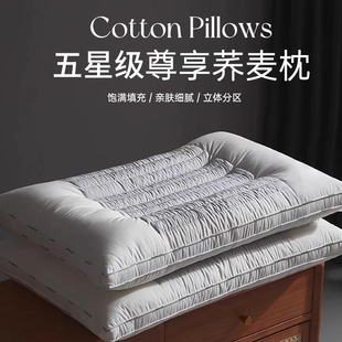 五星级酒店颈椎专用半荞麦枕头护颈椎助睡眠荞麦壳硬枕芯成人单人