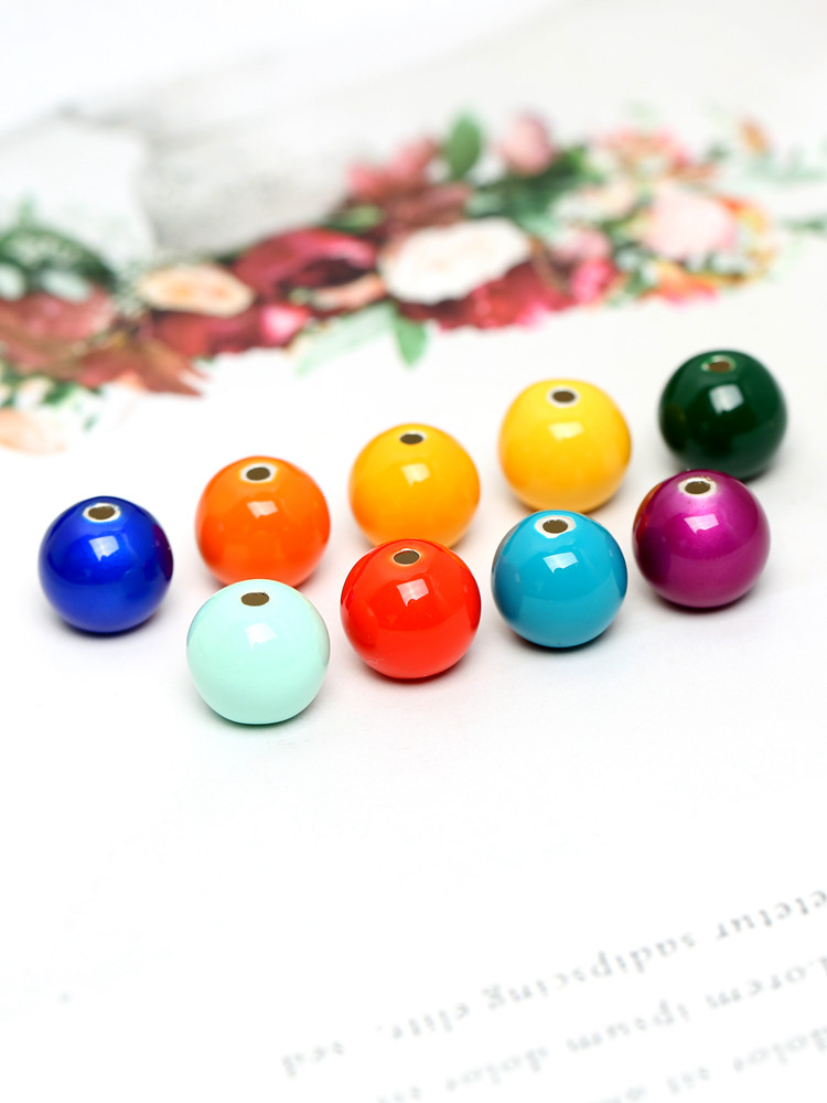 999  떨어지는 오일 번트 블루 도파민 레인보우 라운드 비즈 DIY 페르시 팔찌 팔찌 전송 비즈 스페이서 액세서리