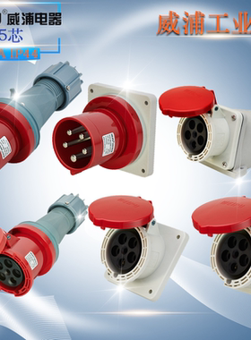 WEIPU威浦工业插头插座 TYP645 2923 3923 5923 6923 63A5芯 IP44