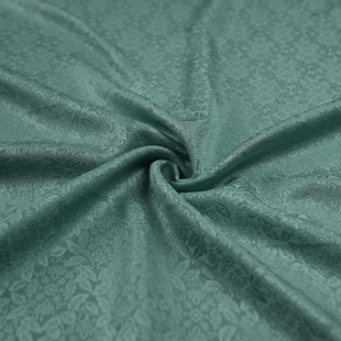 张林根窄幅正绢枝叶卷草纹真丝国风新中式汉服旗袍马甲服饰面料