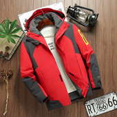 冲锋衣男定制印logo秋冬工装 可拆卸防风防水户外工作服三合一外套