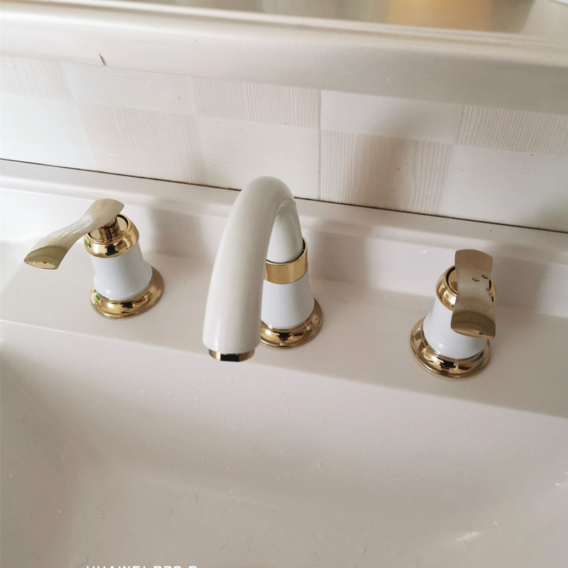 欧式双把三孔四孔水龙头坐式