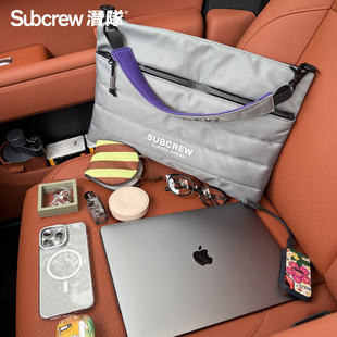 Subcrew软fufu感充棉苹果笔记本电脑包14寸男女通用可单肩手提斜挎包