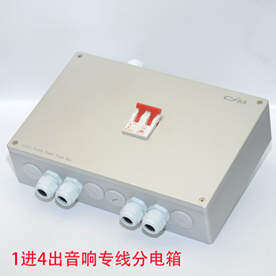 声之颂 音响专线分线器 1分4超导银 镀铑 发烧音响电箱 镀金