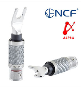 富昌行货 日本古河Furutech CF-201 NCF(R)镀铑 免焊喇叭线Y插