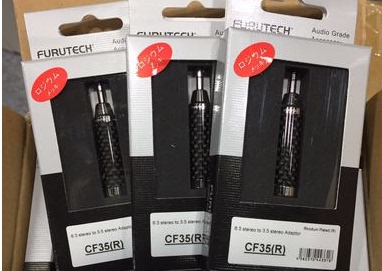FURUTECH古河 CF35 R 旗舰碳纤维镀铑 6.3mm转3.5mm 耳机转换插头