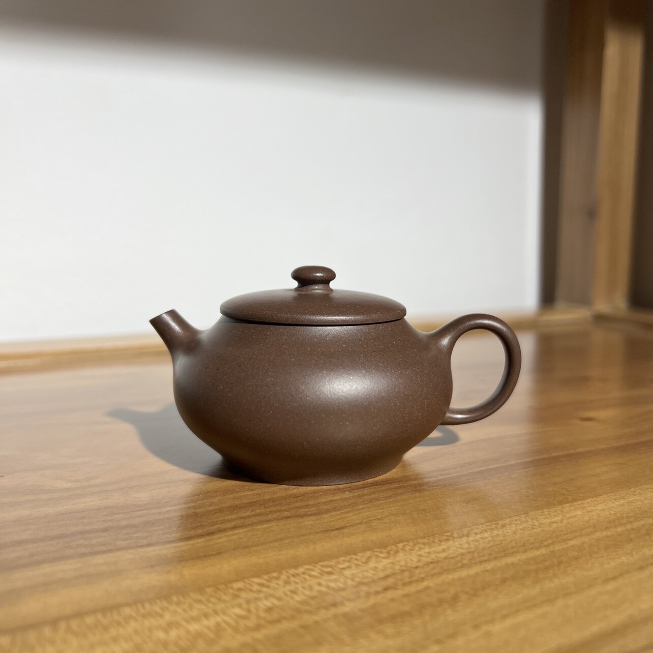 潮州明德园谢华之徒吴义永朱砂泥紫泥潮式茗韵100ml手拉壶紫砂壶