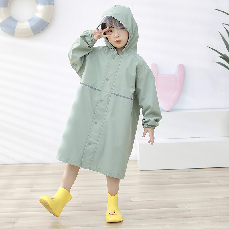日系儿童雨衣男童女童小孩学生幼儿园宝雨宝防暴雨披防水书包位上