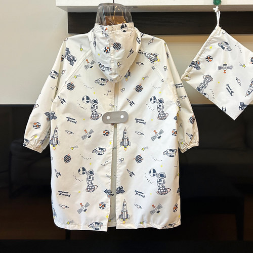 儿童雨衣男童女童小学生日系新款小孩宝宝幼儿园上学带书包位雨披