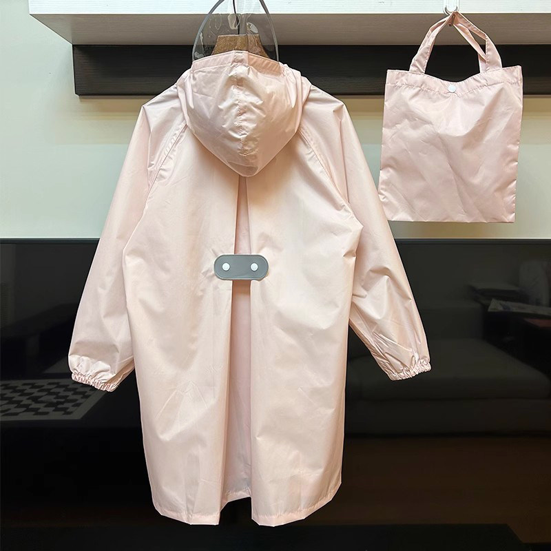 日系2025新纯色可亲子薄款儿童雨衣防水全身男女成人小学生雨披
