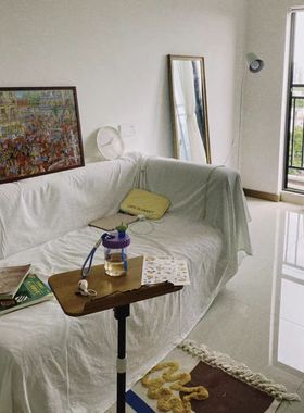 沙发盖布ins风沙发布垫布全棉麻质感北欧盖白色沙发罩套盖巾日系