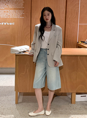 MOXI春季2026新款韩版宽松显瘦通勤西装气质高级感西装外套女西服