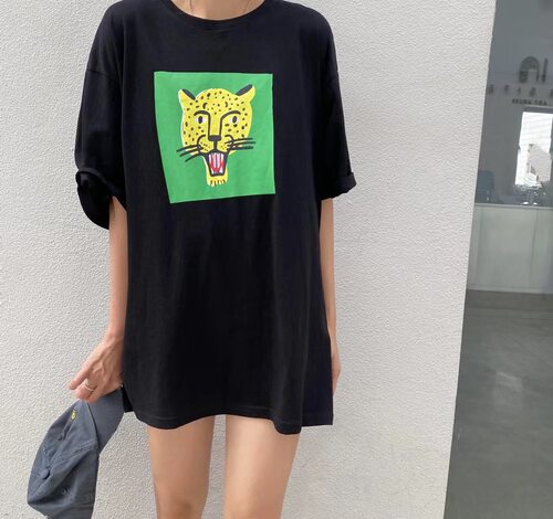 短袖韩版薄款印花棉质